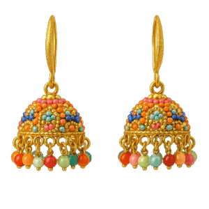 Brincos Meenakari Coloridos