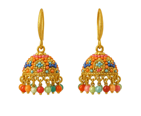 Brincos Meenakari Coloridos