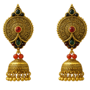 Brincos Dourados Jhumka